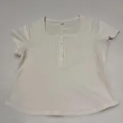 GU ジーユー ワッフルヘンリーネックT XLサイズ