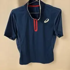 ASICS ジッパー付きショートスリーブ　メンズMサイズ