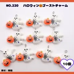 NO.220 ハロウィン ゴーストチャーム 10個セット♡