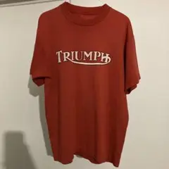 TRIUMPH 90s ビンテージ　Tシャツ　赤　トライアンフ　バイク