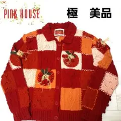 【極 美品】PINK HOUSEピンクハウス 編み込み ケーブル ニット