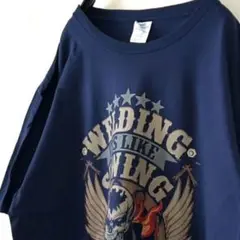 WELDING SEWING ホワイトファイヤー Tシャツ L ネイビー 古着
