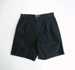 ポロバイラルフローレン　ツータックショートパンツ　黒　33 古着.