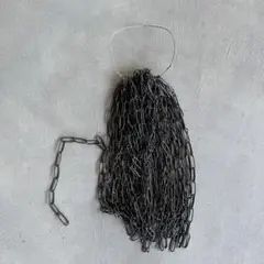 蛍光灯用チェーン約20m 照明 黒メッキ 42.8×14.8mm 径2.9mm