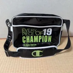 Champion エナメルバッグ ブラック/グリーン