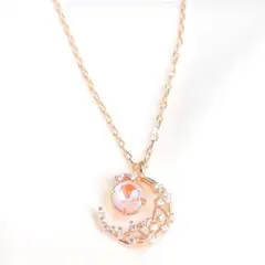 【新品!!】ムーンネックレス ピンクゴールド スター 三日月 夏 海 キャンプ■