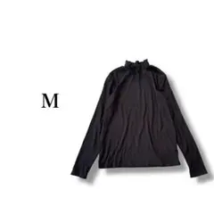 ハイネックリブカットソー 【M】 シンプル ストレッチ