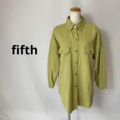 fifth ダブルポケット チュニック シャツ イエロー ライム