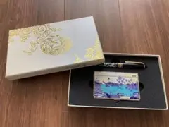 【新品未使用】韓国製 箱付き 名刺入れ ボールペン