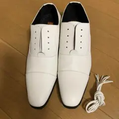 LASSU&FRISS メンズ 革靴、合皮、シューズ、ホワイト