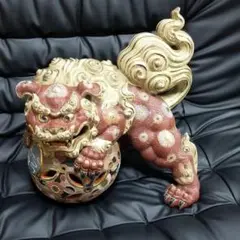 特大 約16.3kg 九谷焼 獅子 骨董 アンティーク 置物