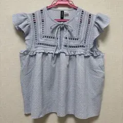 美品　H&M テクスチャードジャージートップス