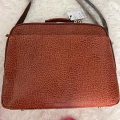 新品 本革バッファロー茶系ビジネスバック ショルダー紐付ショルダーバッグ