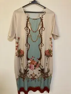 ☆新品☆半袖プリントワンピース☆XXL☆大きなサイズ☆