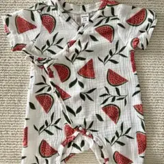 【美品】SHEINすいか甚平ロンパース　3-6M
