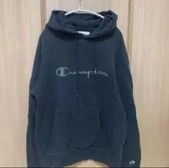 Champion ブラック パーカー フード付き