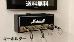 マーシャル アンプ型キーハンガー 壁掛けキーホルダー プラグ型キーチェーン4本付