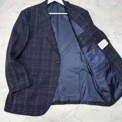 未使用品　チェックジャケット　ネイビー　Tubby & Outlook イタリア