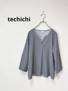【美品♡】techichi テチチ　ストライプ柄涼しげブラウス