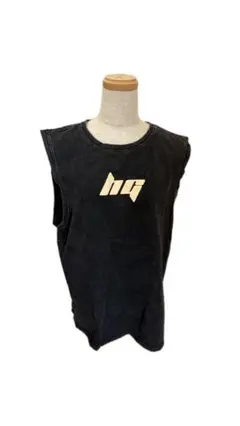 ギャル　キャミソール　ノースリーブTシャツ ロゴ入り　y2k