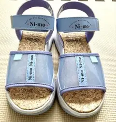 Ni-mo 二ーモ moonstar サンダル 23cm 水色 ブルー