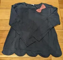 ロンT　Tシャツ　リボン　Size130
