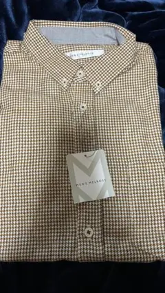 MEN'S MELROSE ブラウン系 ハウンドトゥースシャツ 5 (60)