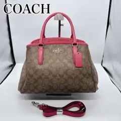 極美品　COACH コーチシグネチャー ハンドバッグ　ショルダーバッグ
