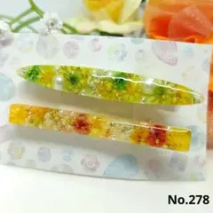 【No.278】ドライフラワー ヘアクリップ 2本セット(レジン)