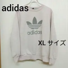 adidas アディダス ピンク スウェット XL 素材不明 古着 NO.45