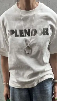 JULYNINE ジュライナイン　09.ホワイト×シルバーロゴT Number⑨ GLITTER PRINTED T-SHIRT / ナンバーナイン ロゴ