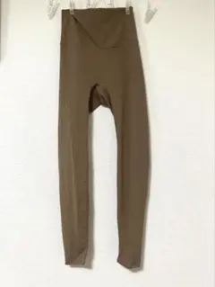 ブラウン ハイウエスト ヨガパンツ