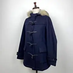 フィデリティ ダッフルコート ファー ネイビー フリーサイズ*QB996