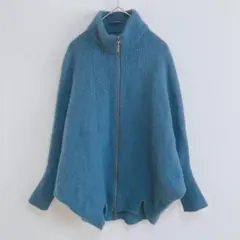 ブルーフロンセ　アウター　ジャンパー　ブルゾン　ドルマンスリーブ　38　ブルー