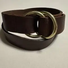 ブランド不明　ダブルリング　レザーベルト