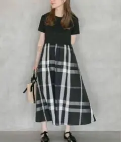 アーバンリサーチ　カットドッキングBIGチェックワンピース