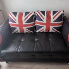 イギリス国旗デザイン 2人掛けソファ
