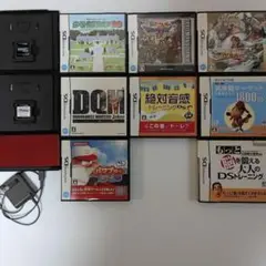 動作確認済みニンテンドーDS lite 本体 赤 ＋ ソフト10本 充電器付き