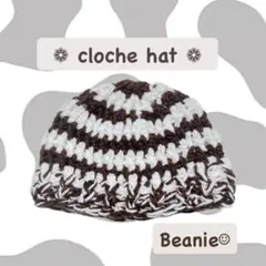 cloche hat クロシェハット ボーダー　帽子　新品