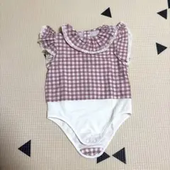 新品⭐︎La Stupenderia ギンガムチェックロンパース 18M