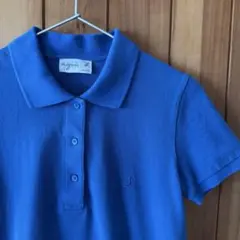 agnes b.　アニエスベー　ポロシャツ　古着　ビンテージ　ブルー　青