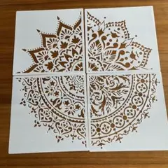 ステンシルシート 新品未使用 15×15 4枚