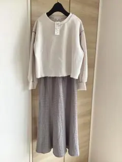 Mサイズ ワンピース 長袖　授乳服　マタニティー　産前産後