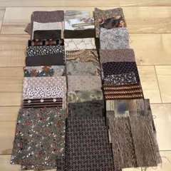 ハンドメイド　パッチワーク布地　茶色系　30種類まとめ売り