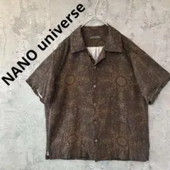 NANO universe ナノユニバース　メンズ　半袖　シャツ　アロハシャツ