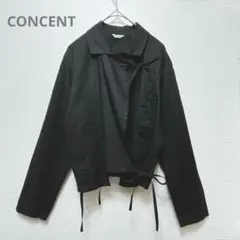 【CONCENT】コンセント　ジャケット　薄手　ブラック　コットン100 M