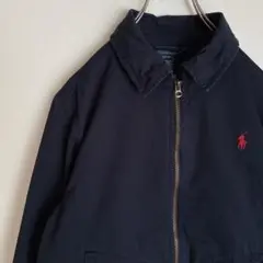 ポロラルフローレン ジップアップジャケット 古着 ワンポイントロゴ 90s