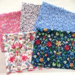 リバティ・カットクロス「縦30cm×横35cm」タナローン生地　5枚セット