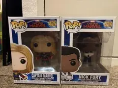 【Pop!】キャプテンマーベル&ニック・フューリー 2種セット 【Funko】