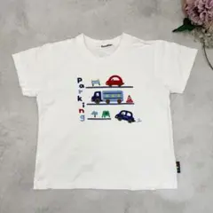 familiar ファミリア 半袖Tシャツ 車プリント ホワイト 120